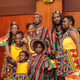 New Ghanaians in resplendent traditional attire after the ceremony